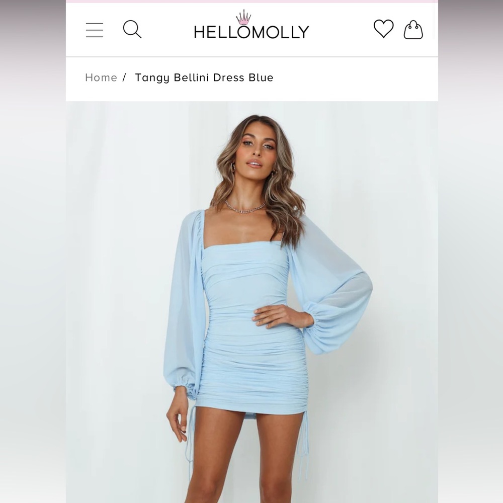 Hello Molly- Tangy Bellini Dress Blue, Small, New with tags